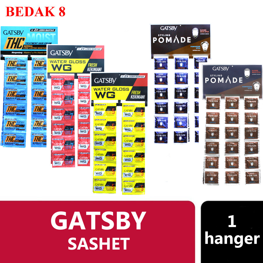 Gatsby SACHET - Treatment, Gatsby Water Gloss, Gatsby Styling Pomade