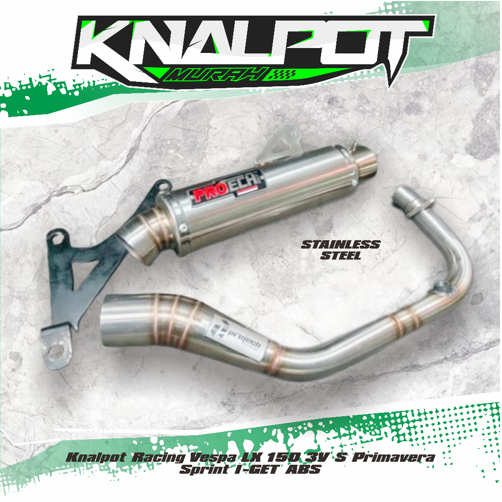 Knalpot Racing Vespa LX 150 3V S Primavera Sprint I-GET ABS