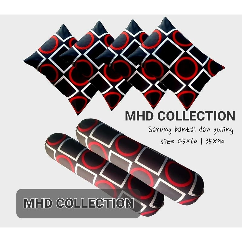 PROMO Sarung bantal guling motif kotak-kotak Isi 6pcs - 1lusin Terbaru // Sarung bantal guling motif