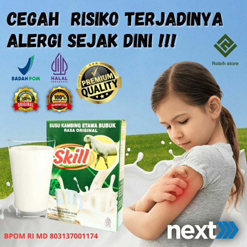 

Susu Kambing Etawa Skill Original Membantu Mengatasi Alergi Pada Kulit Untuk Anda Yang Mempunyai Alergi Pada Kulit Izin BPOM Cocok Untuk Anda Yang Mempunyai Masalah Alergi Pada Kulit Bukan Etawalin