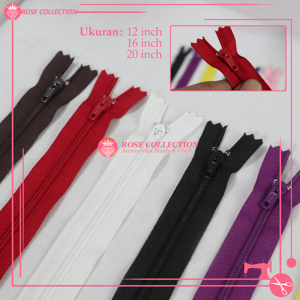 Zipper YKK 40cm / 16inch Satuan Resleting YKK Sleting YKK 40 cm FRC 32 Ecer