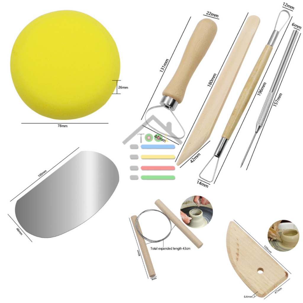 

ALAT UKIR PEMBENTUK KERAMIK TANAH LIAT TEMBIKAR SET 8 PC POTTERY CLAY RB9