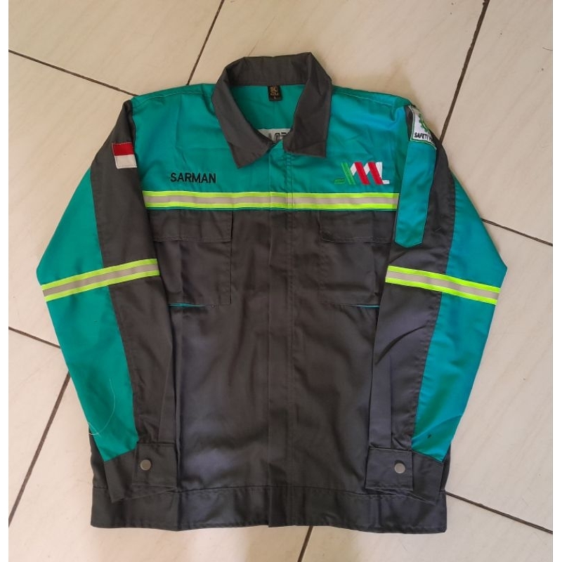 seragam kerja safety proyek/ baju kerja operator/ seragam kerja lapangan / seragam k3 bordir