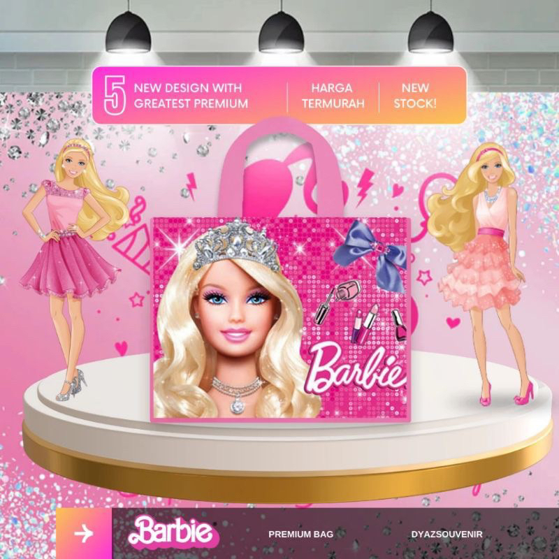 

tas ultah barbie goodiebag new