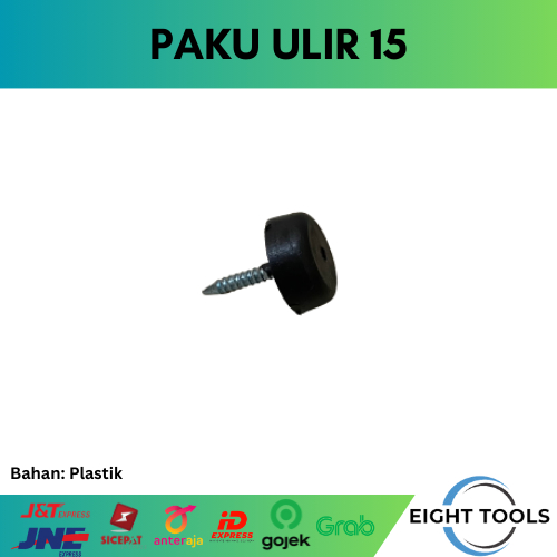 Paku ulir hitam / Paku Ulir Plastik / Paku Ulir / Skrup Ulir / Skrup