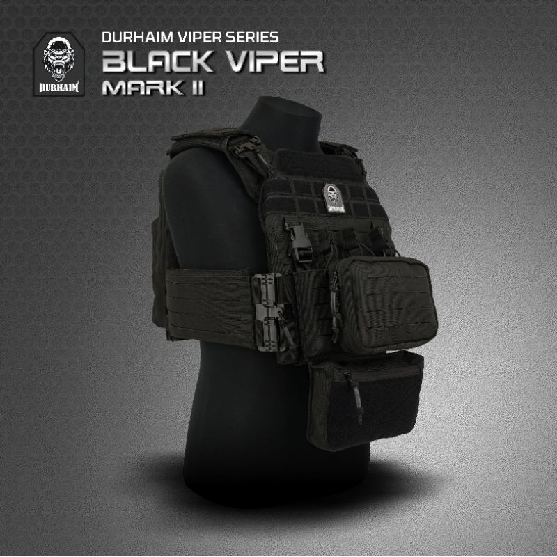 BODY VEST DURHAIM BLACK VIPER TERBARU ORIGINAL