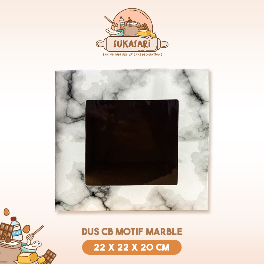 

Sukasari - Dus Kue Marble 22cm, 30cm / Dus CB Packaging Kue / Cake Corrugated Box