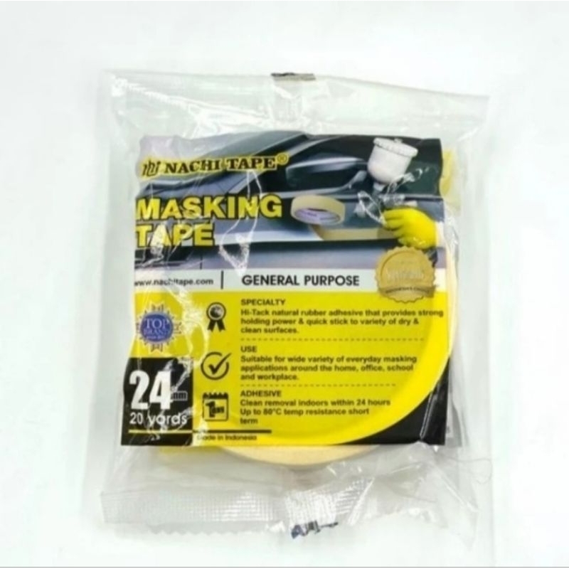 

Nachi Masking Tape 24mm / Lakban Kertas/ selotipIsolasi Solasi kertas