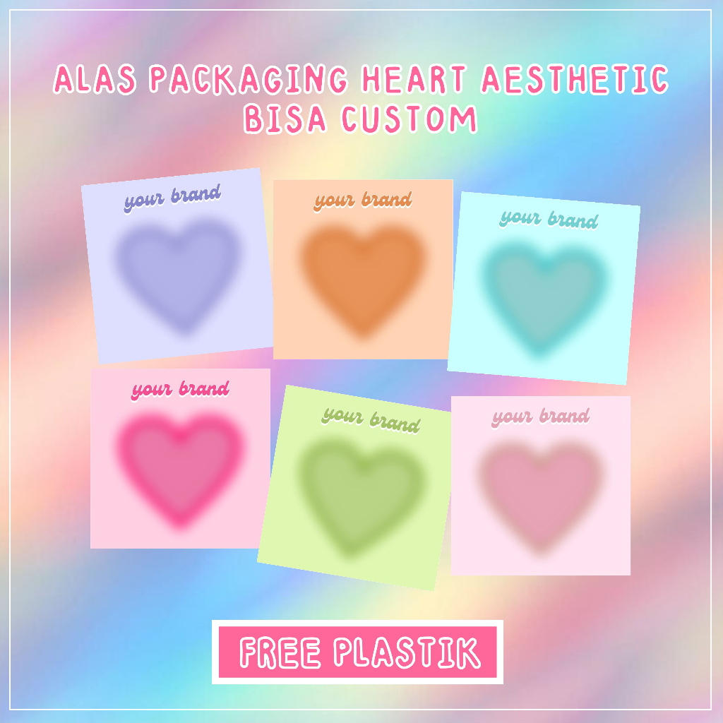 

ALAS PACKAGING HEART AESTHETIC VER. | ALAS PACKING BISA CUSTOM | Alas Packaging Gelang Cincin Kalung Freebies