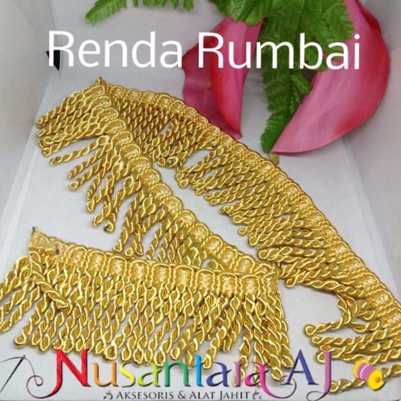 Renda rumbai / Renda tambang/ renda kursi /rumbai kursi  per yard