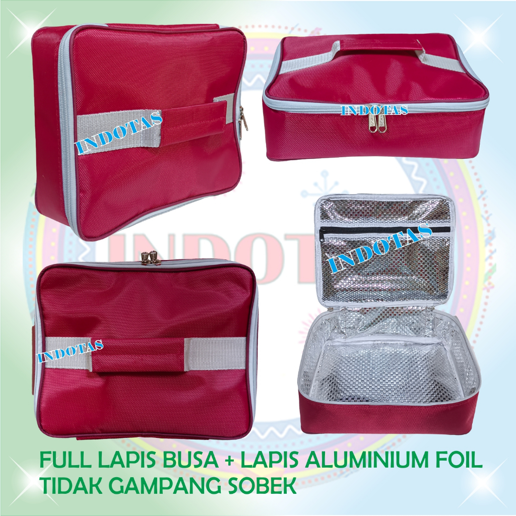 Tas Bekal Tas Rantang Full Lapis Busa + Full Lapis Aluminium Foil