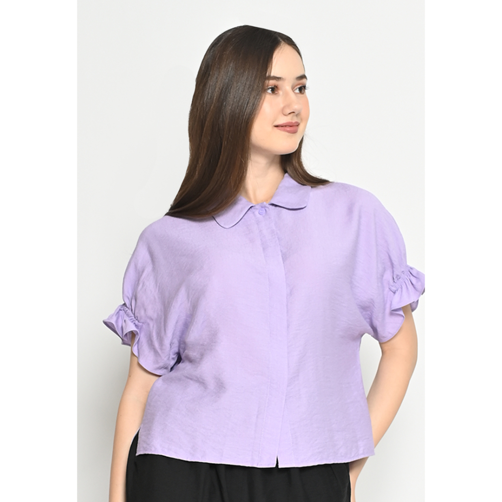 L^More Top WithTassel Sleeves - 196E PURPLE