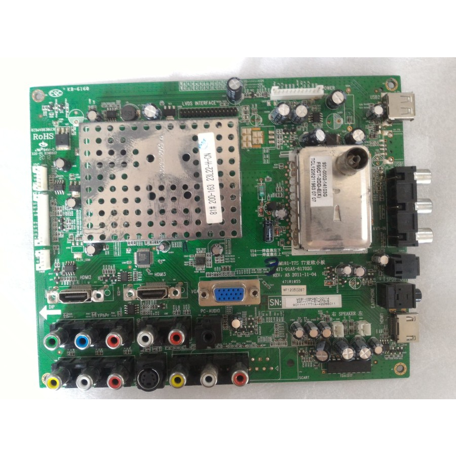Mainboard LED TV SANYO LE-24K700 LE24K700 24K700 MST5M181-T7S