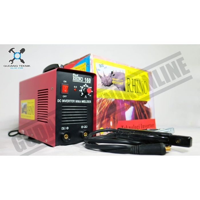 (RED 160A RHINO) Mesin Las Listrik 900Watt Merah 160A RHINO / Trafo Las Inverter Welding 900 Watt MM