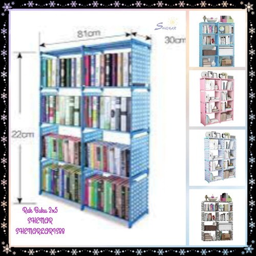 SHENARLARIS88 - RAK BUKU 2X5 RAK SERBAGUNA10 LAYER  RAK HELM RAK PORTABLE KARAKTER RAK 8KOTAK MULTIF