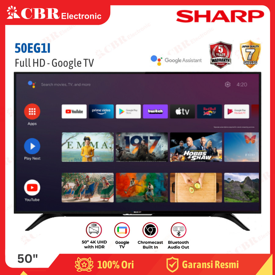 TV SHARP 50 Inch LED 50EG1I (FHD - Android TV)