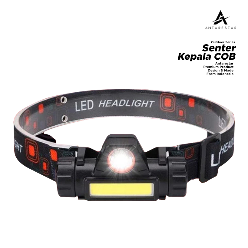 ANTARESTAR Official - Senter Kepala Mini Head Lamp Led Cob Lampu Kepala Super Terang Rechargeable Pl