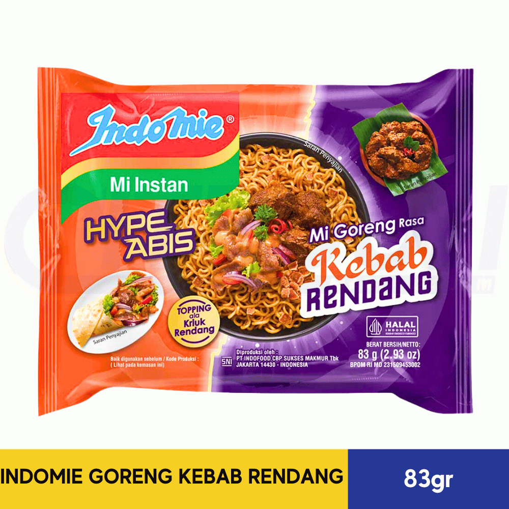 

INDOMIE GORENG KEBAB RENDANG 83gr