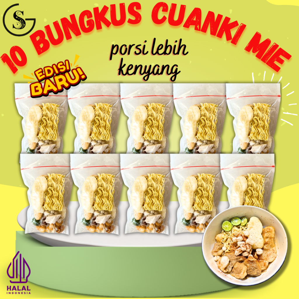 

10 BUNGKUS CUANKI MIE INSTAN KALDU PEDAS HIDANGAN INSTAN