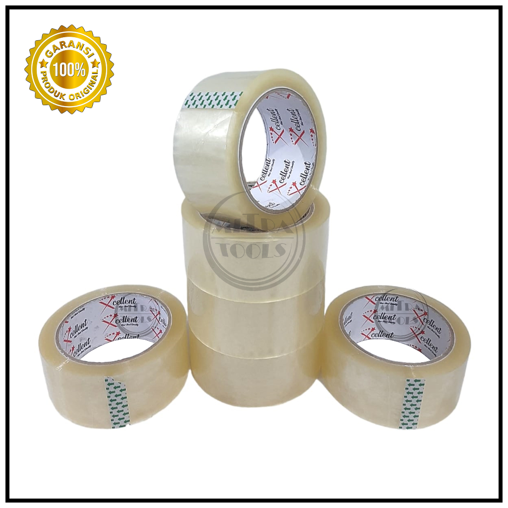 

Lakban Bening 2 Inch ( 48mm ) 90Yard / Clear OPP Tape Isolasi Bening 2" 90 Yard EXCELLENT BERKUALITAS