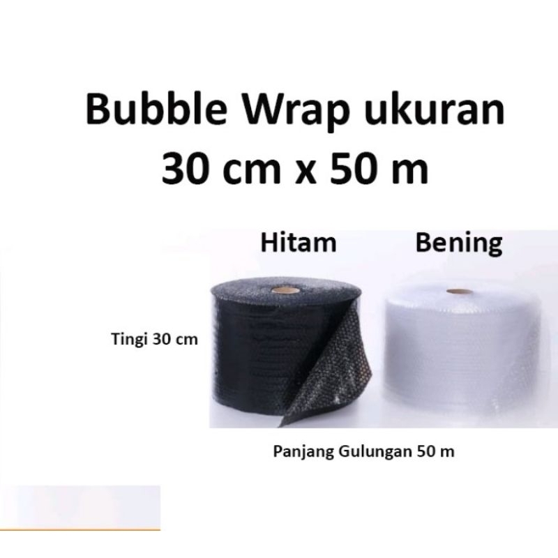 

BUBBLE WRAP POTONGAN HITAM | PUTIH UK 30CM X 50CM DAN 40CM X 50CM