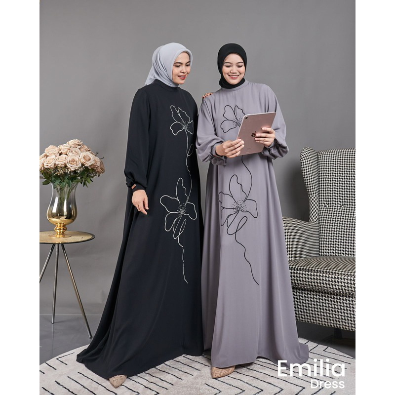 Emilia Dress Gamis Marevi Original Premium Standar Jumbo