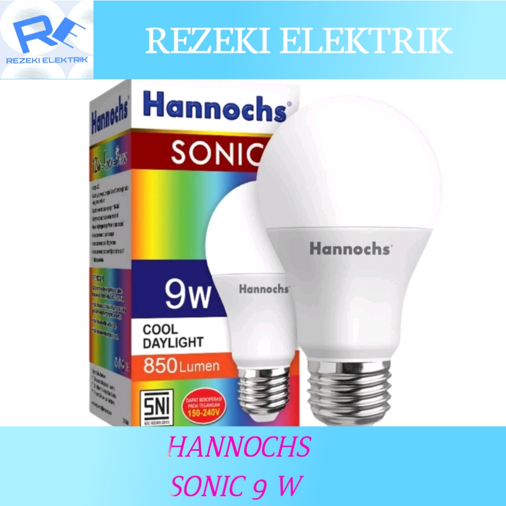 Bola Lampu Led Hannochs Sonic 9 Watt Bohlam Hannochs Led Sonic 9 W