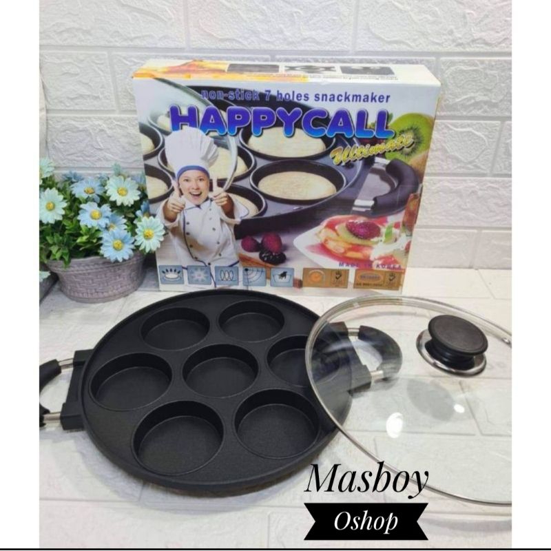 HAPPY CALL Cetakan Kue Maratabak Mini 7 Lobang / Wajan Teflon