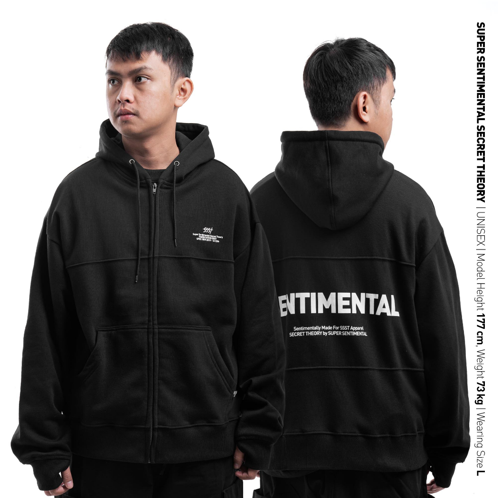 SSST Garner Zipper Hoodie Black