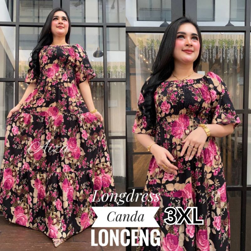 Longdress Canda Lonceng Mawar Berdusta Jumbo Ukuran 3XL