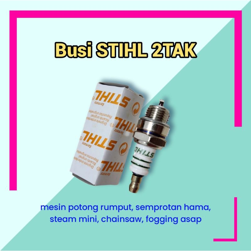 Busi mesin 2T (2 tak) STIL potong rumput, pompa semprot mini, chainsaw senso , fogging nyamuk