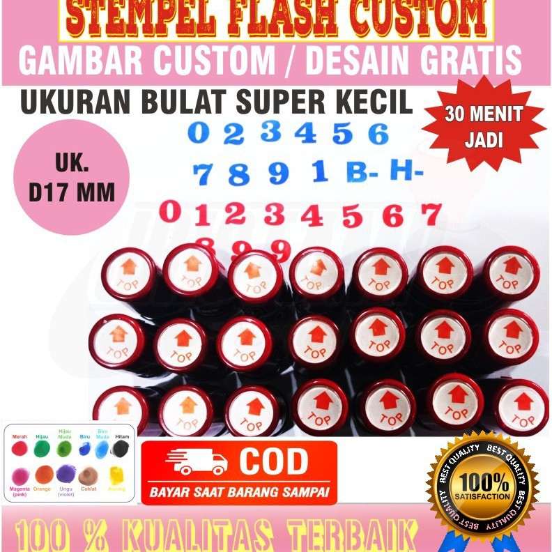 

*PROMO* STEMPEL CUSTOM / REFFIL / D-17 / STEMPEL BULAT SUPER KECIL