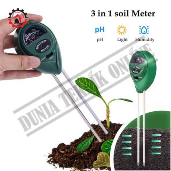 Alat Pengukur PH Kelembaban Kesuburan Tanah Tanaman Soil Meter Sensor Berkualitas