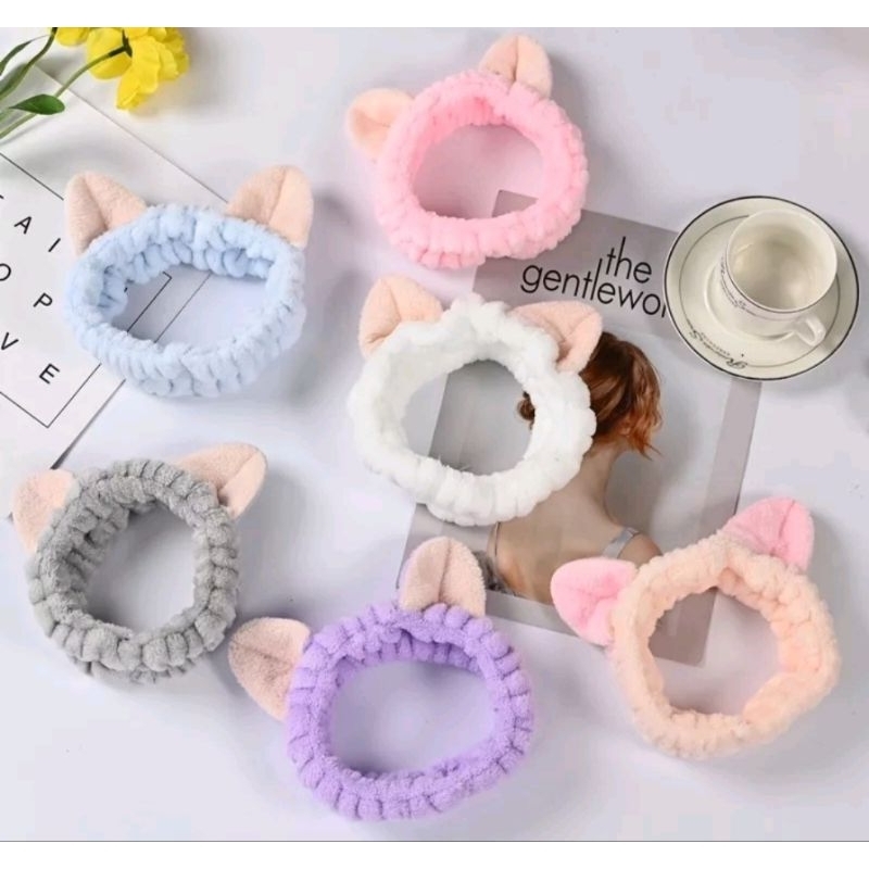 ALAT KOSMETIK BANDANA KOREA MUSANG / BANDO FACIAL IMUT / BEAUTY FLOGGER HEADBAND