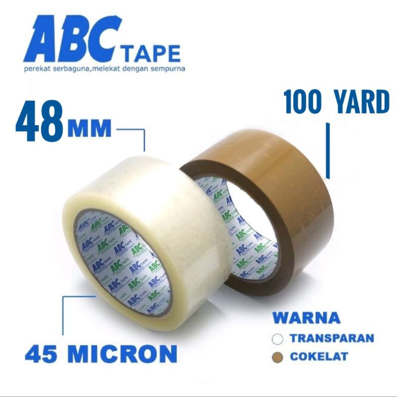 

Lakban Bening Coklat 2 inch 48mmx100 yard