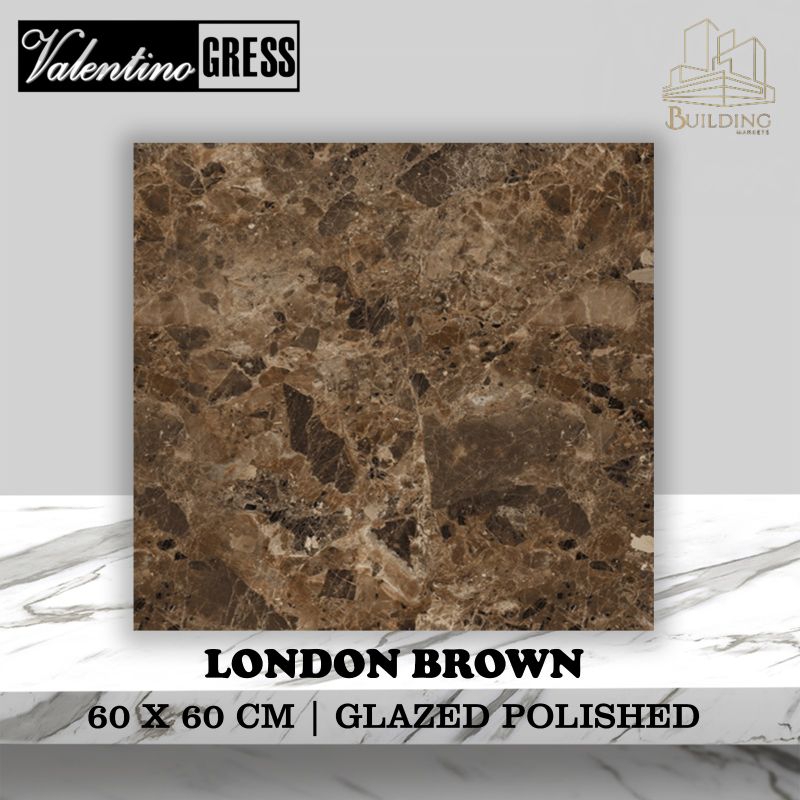 Granite Lantai 60x60 LONDON BROWN/GLOSSY/VALENTINO GRESS