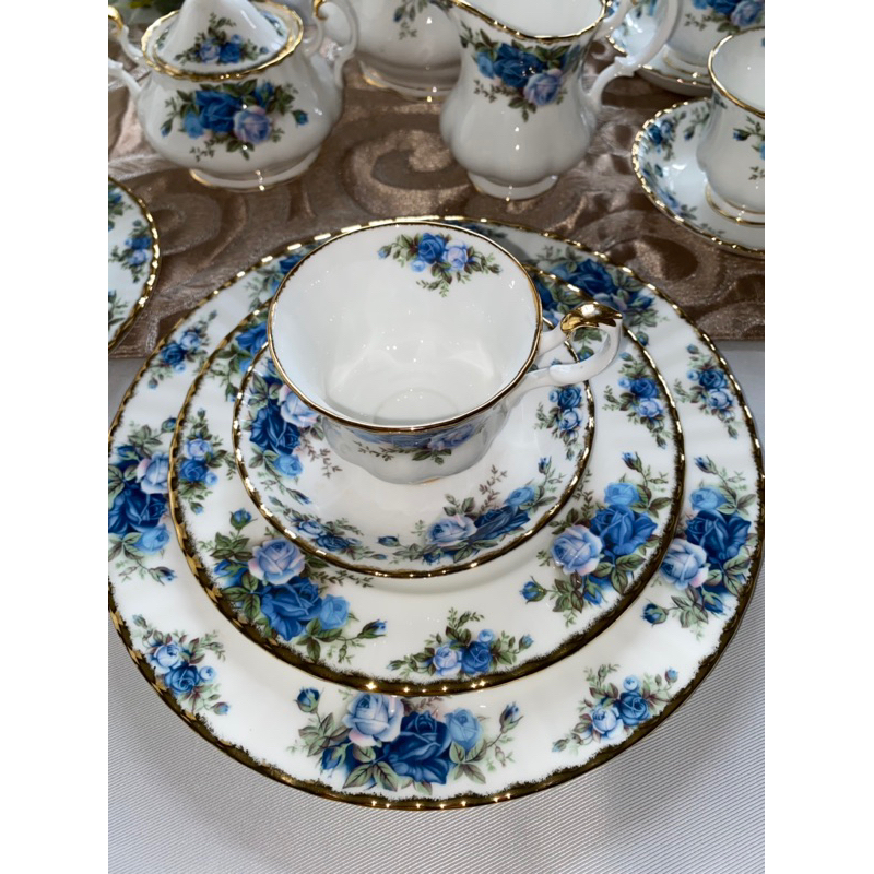 Royal Doulton Royal Albert Moonlight Rose Dinner set piring parcel piring makan