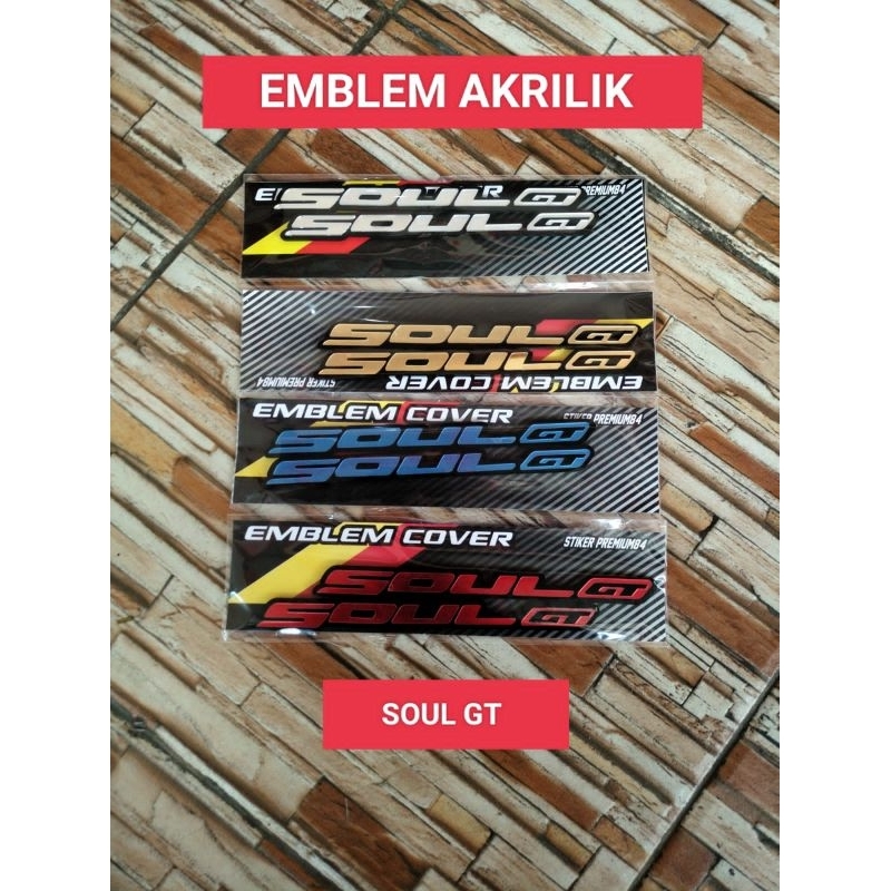 Emblem soul GT embelem akrilik Mio soul gt