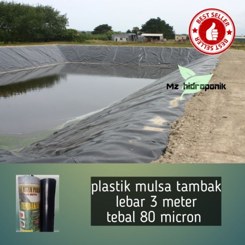 plastik mulsa tambak 1 rol 3x225 meter tebal 80 micron kualitas terjamin