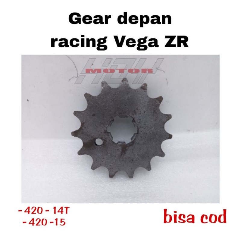 GEAR GIR DEPAN TAJIMA RACING VARIASI MOTOR VEGA ZR 420 UKURAN 14T UKURAN 15