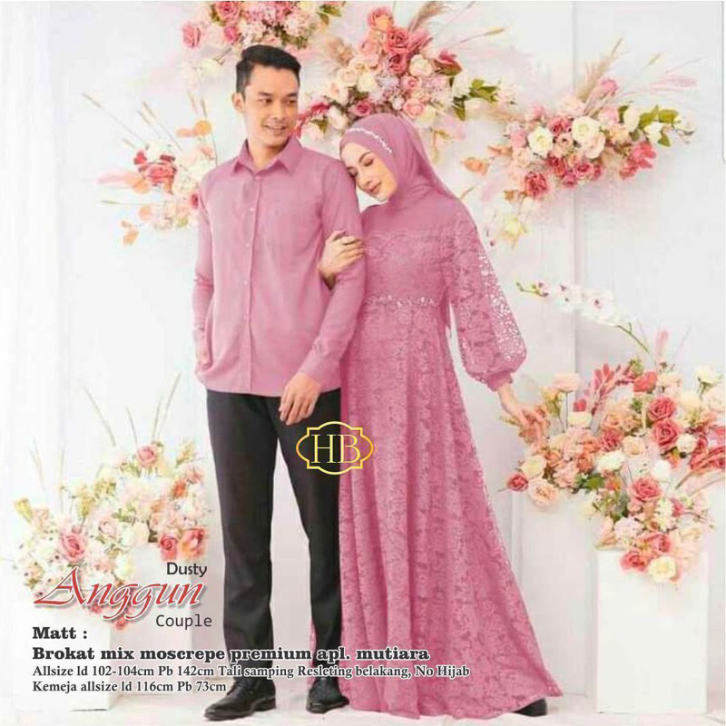 Brokat couple// couple kondangan murah// couple brokat dress