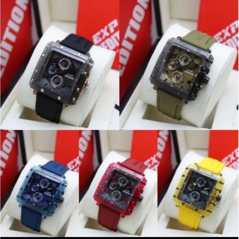 Jam Tangan wanita Expedition E6808 Pink  Black Original