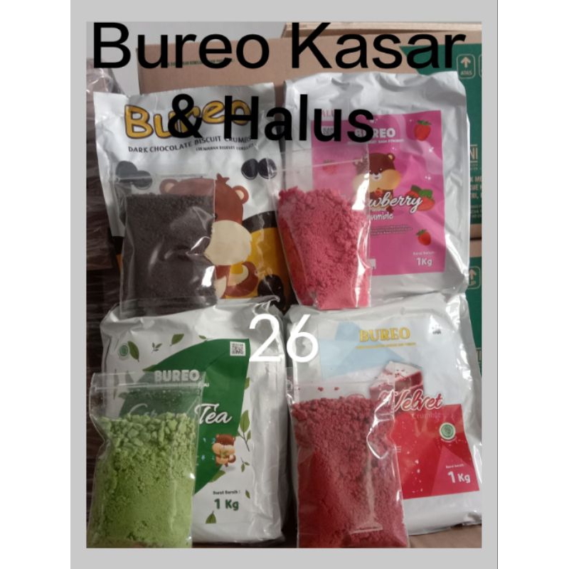 

BUREO REMAHAN BISKUIT CRUMBLE HALUS & KASAR KEMASAN POUCH 100gr