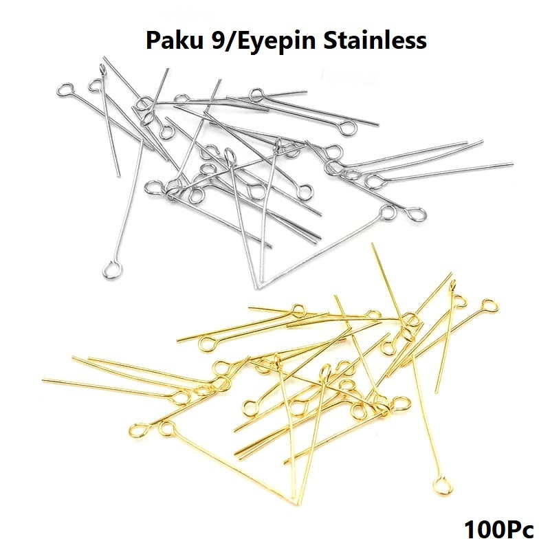 Paku 9 / Eyepin Stainless Ukuran 1.6 - 7.0 cm Harga/100-500pc