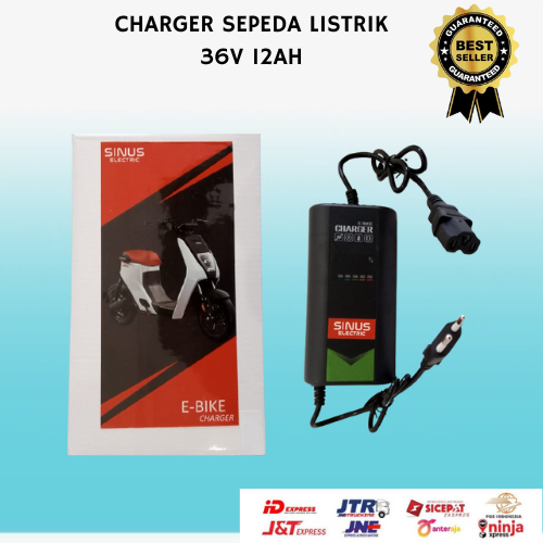 Charger aki sepeda listrik super rider 36v 12ah tahan lama (pemakaian 3aki)