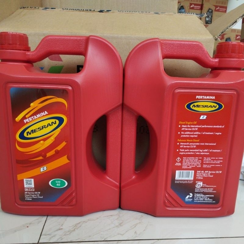 oli mesran B SAE 40 4 liter diesel (galon)