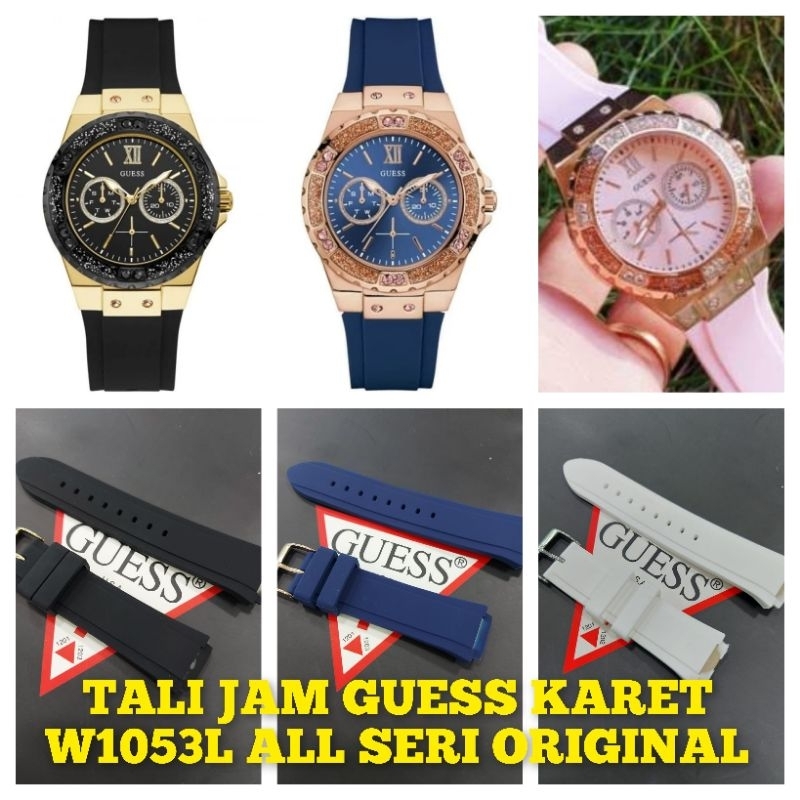 Tali jam tangan karet Guess W1053L All seri original