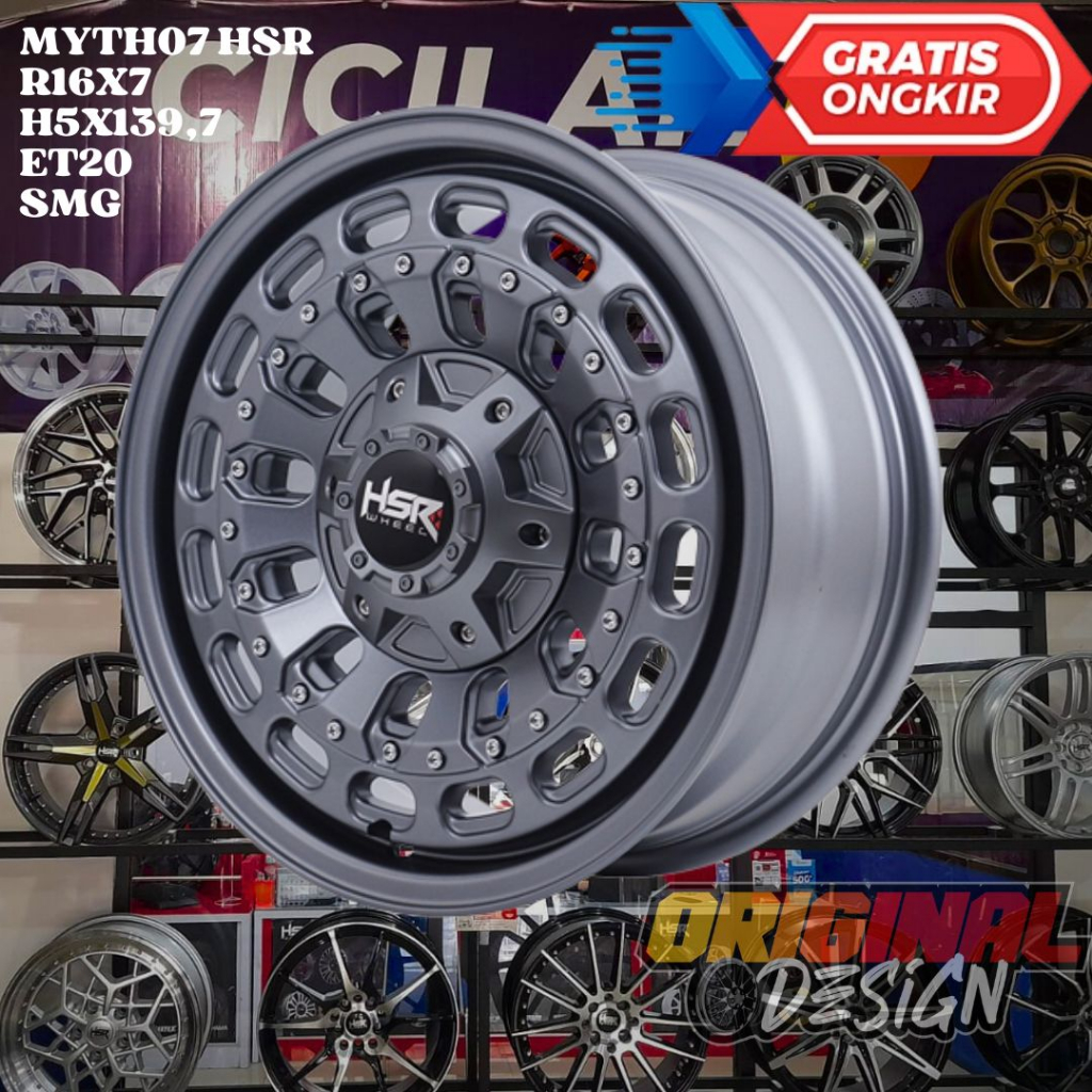 Velg Mobil Ring 16 HSR MYTH07 R16 Untuk JIMNY KATANA SIDEKICK ESCUDO