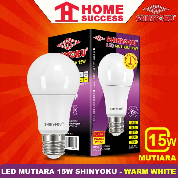 Lampu LED Mutiara 15w Shinyoku Warm (Garansi Resmi 1 Tahun) / LED Shinyoku 15 watt / LED Mutiara 15w