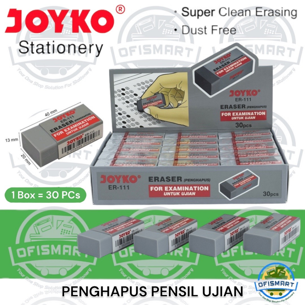 

Joyko Penghapus Pensil Eraser ER-111 Medium | @1Ktk=30PCs